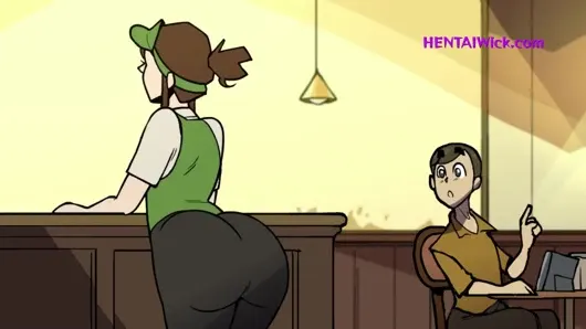 Dev emziren memeli tombul barista orta yaşlı seksi kadın – 3 boyutlu çizgi film parodi hq