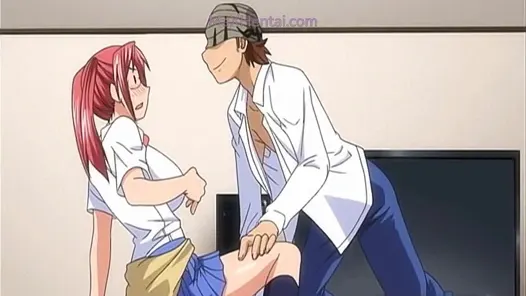 Gözlüklü yaramaz kızıl saçlı kaltak için kıllı dev yarak (hentai)