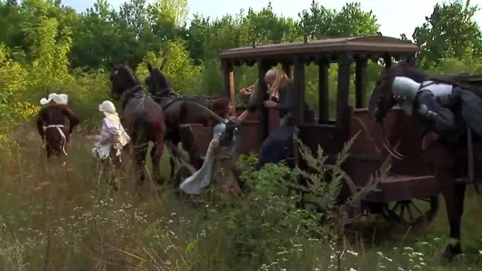 Ritter mit Pferden ficken das geile Blonde Girl