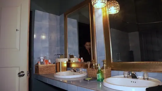 Big-bootied stepmother plays a prank on her stepson in the bathroom and they end up having sex