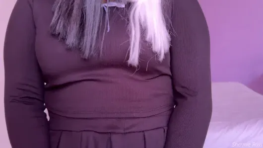 Cleaning girl tells me that she has no money, I offer her a deal and she ends up with her cock up to the inside