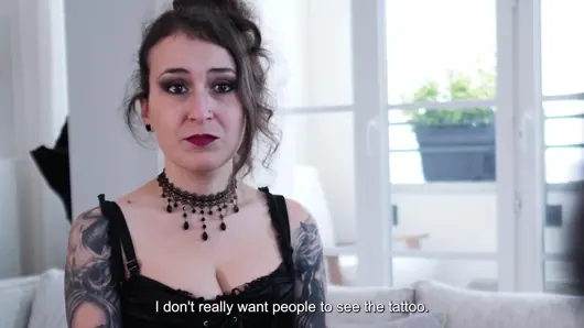 French tattoo Artist French Fucked by Huge BBC While Talking to Her Husband on the Phone