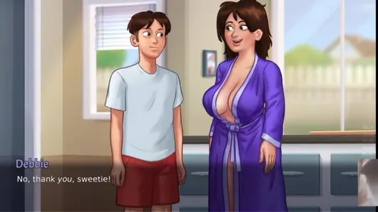 MILF STEP-MOM WAS SURPRISED! I FUCK HER IN THE KITCHEN WHILE STEPSIS IS THERE.