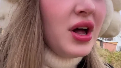OOPSIE! Cute teen Caught spreading her pussy to pee. So She ready to cum for stranger real public!